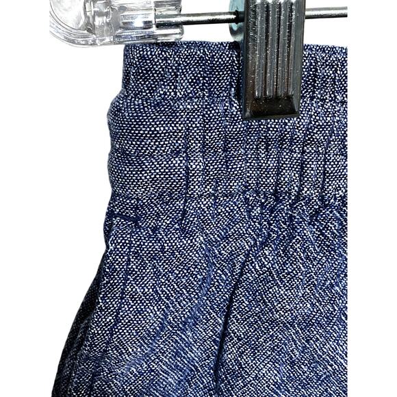 Old Navy Blue Chambray Pull On Shorts Womens M Blue Linen Rayon Coastal Preppy - Picture 4 of 7